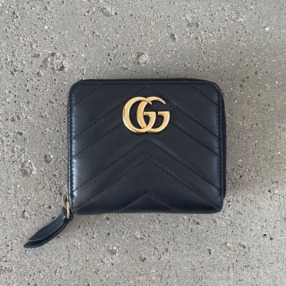 Gucci Handbags - GUCCI Mini GG Marmont 2.0 Zip Around Wallet in Black